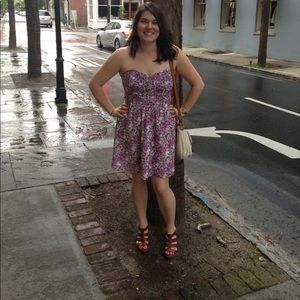 Express Strapless Floral Dress